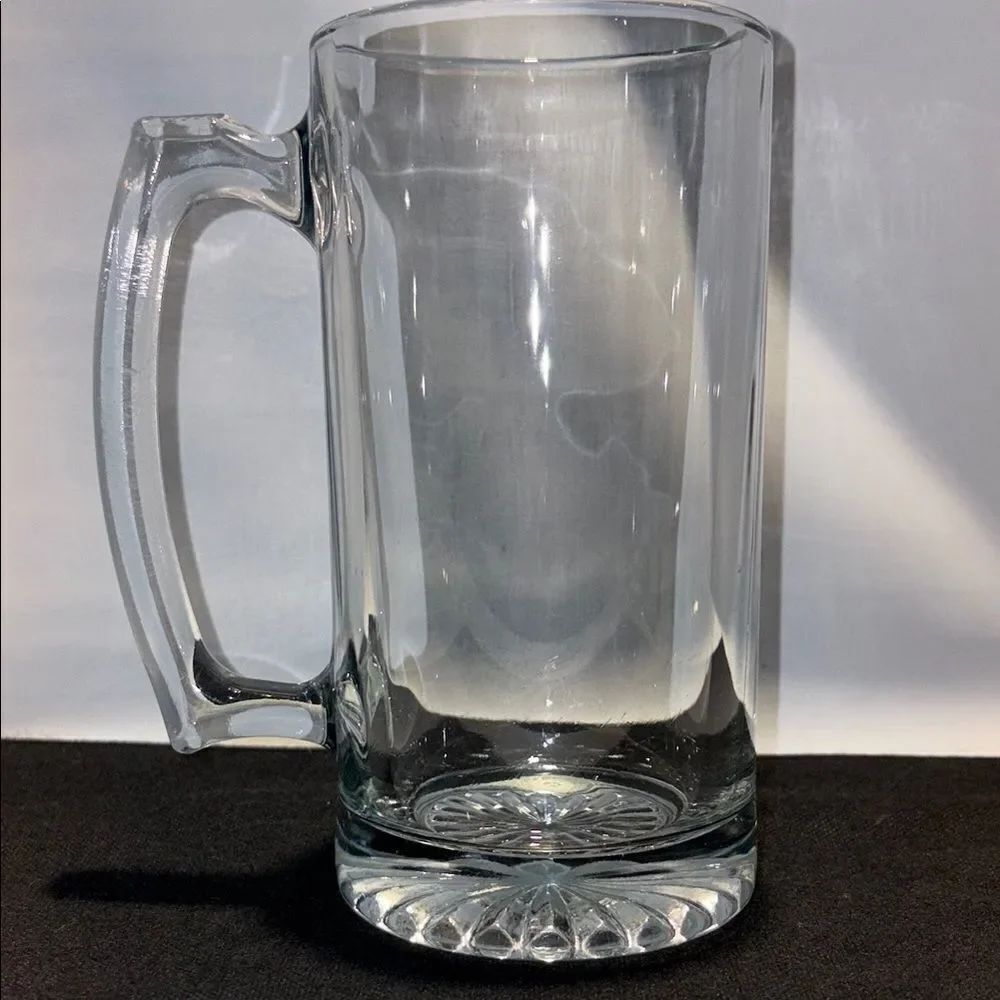 Large Clear Glass Beer Mug